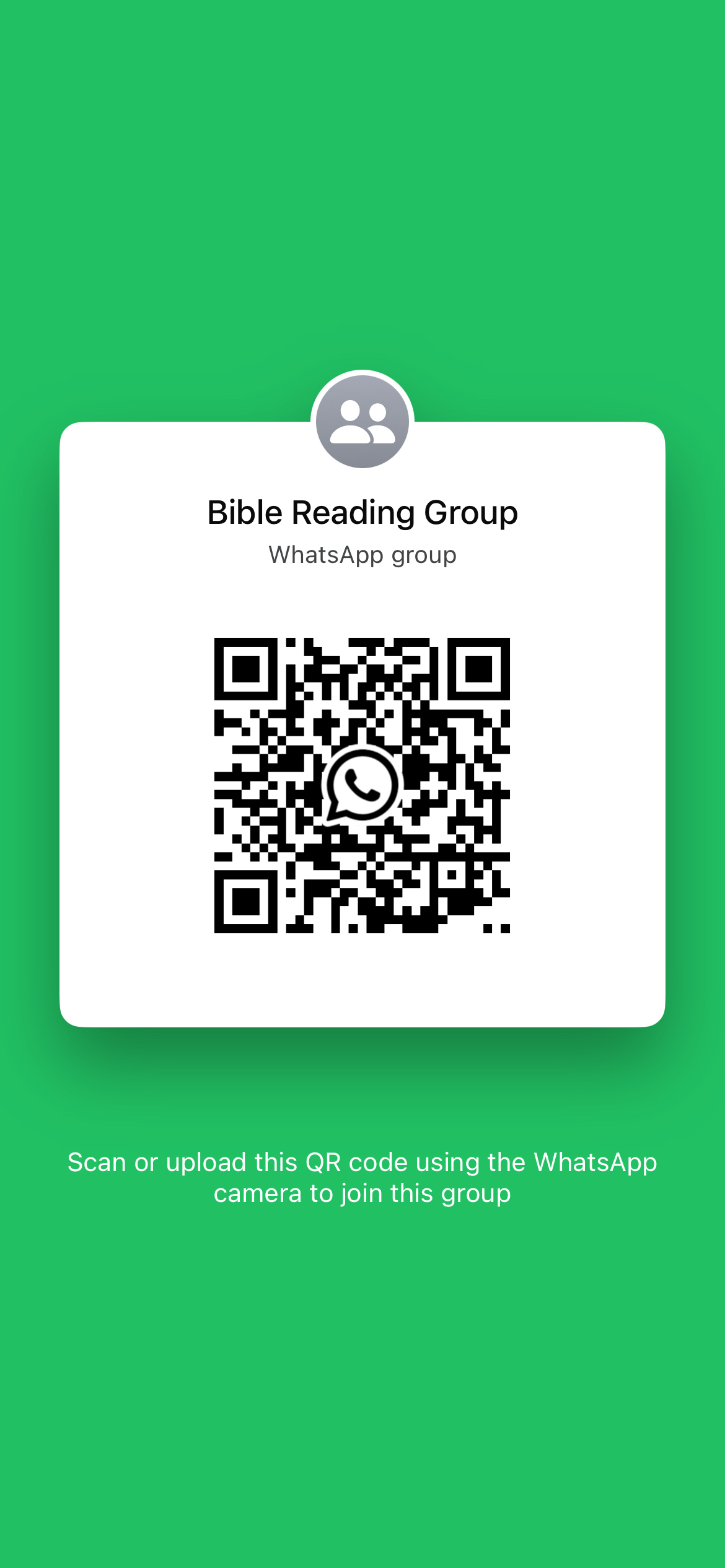 Bible Reading Group Link